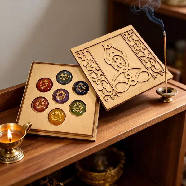 7_Chakra_Healing_Stone_Set_with_Yoga_Wood_Box_(Round_Shape_Stones)