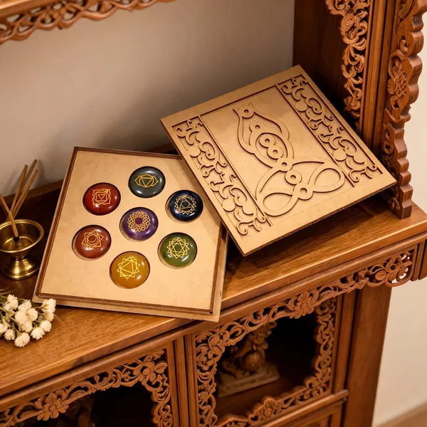 7_Chakra_Healing_Stone_Set_with_Yoga_Wood_Box_(Round_Shape_Stones)