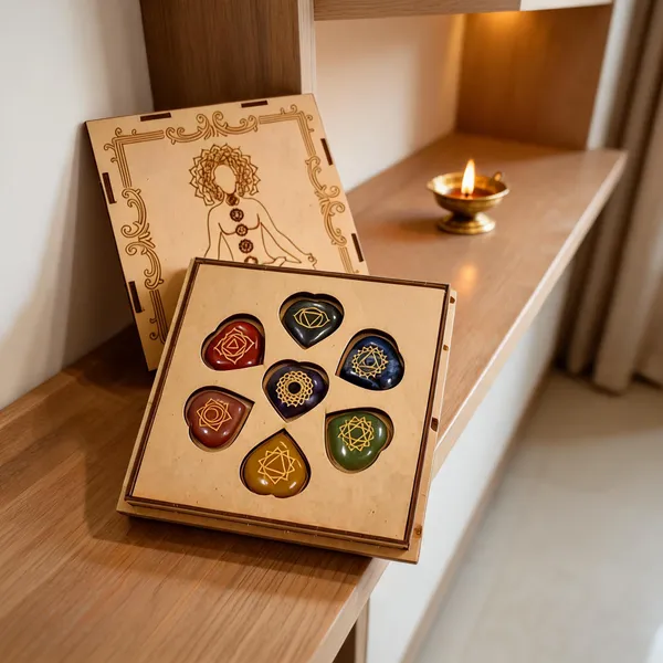 7_Chakra_Healing_Stone_Set_With_Meditate_Wood_Box_(Heart_Shape_Stones)