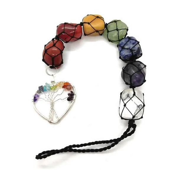 7_Chakra_Tumble_Stone_Hanging_With_Pendant_Heart