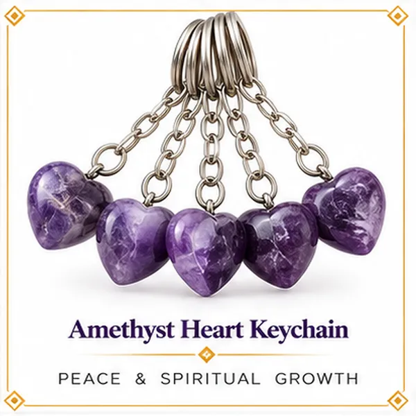 Amethyst_Heart_Keychain