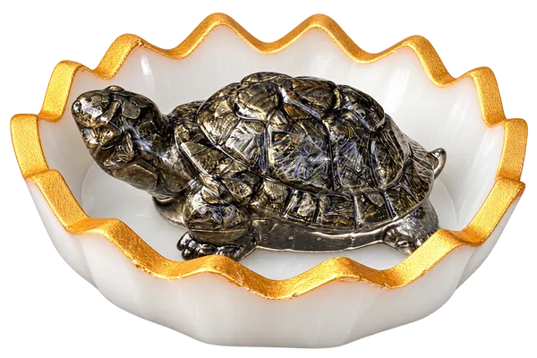 Combo_Pyrite_Turtle_with_Selenite_Bowl_–_Prosperity_&_Protection_Décor