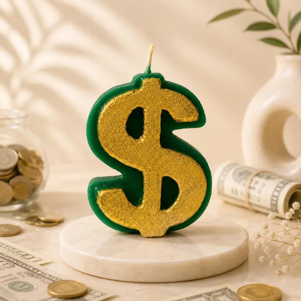 Dollar_Shape_Decorative_Candle