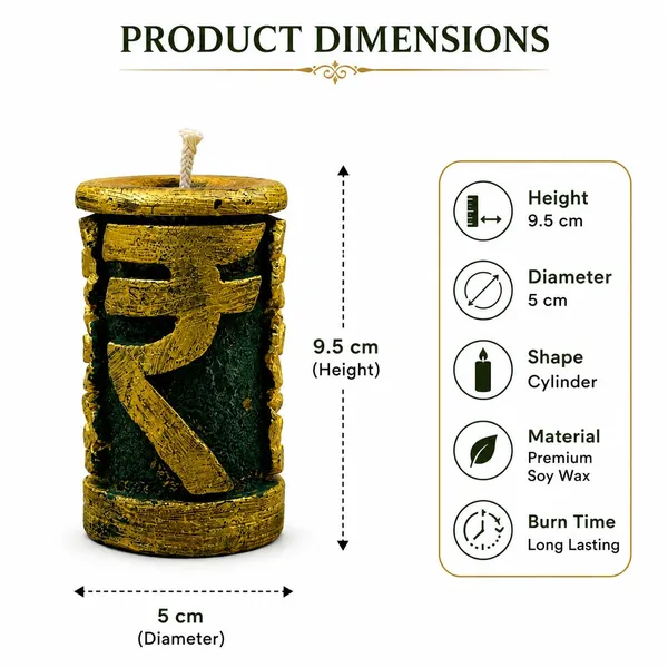 Rupee_Symbol_Wax_Candle