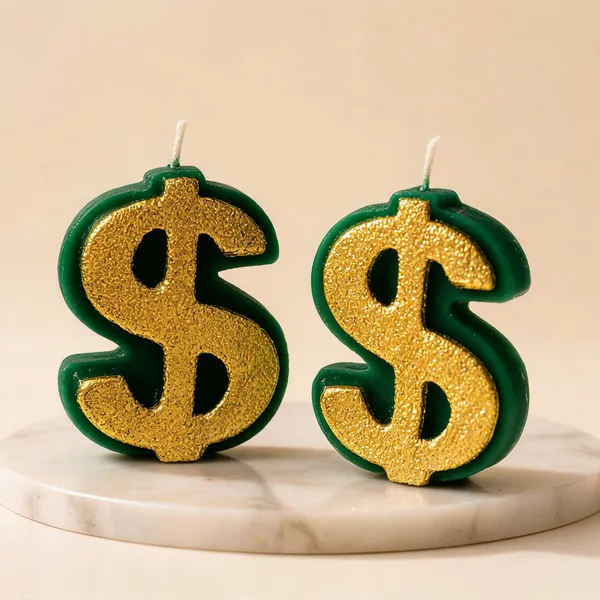 Dollar_Shape_Decorative_Candle_Pack_Of_2