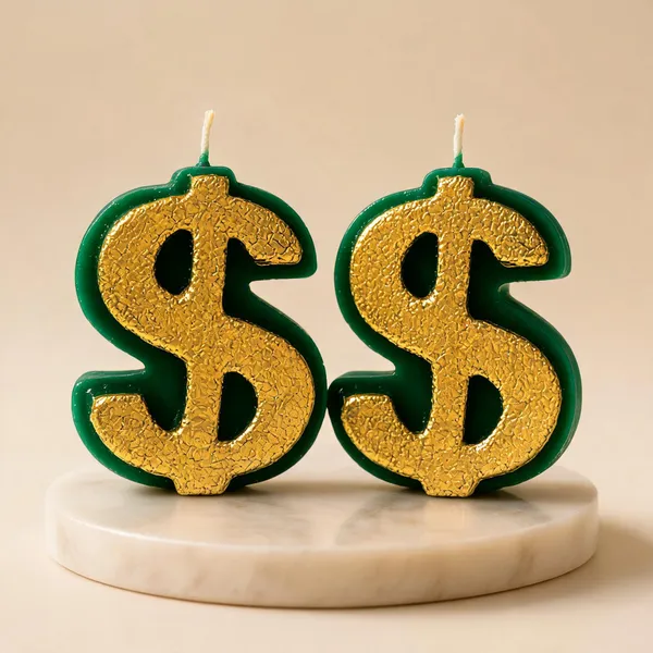 Dollar_Shape_Decorative_Candle_Pack_Of_2