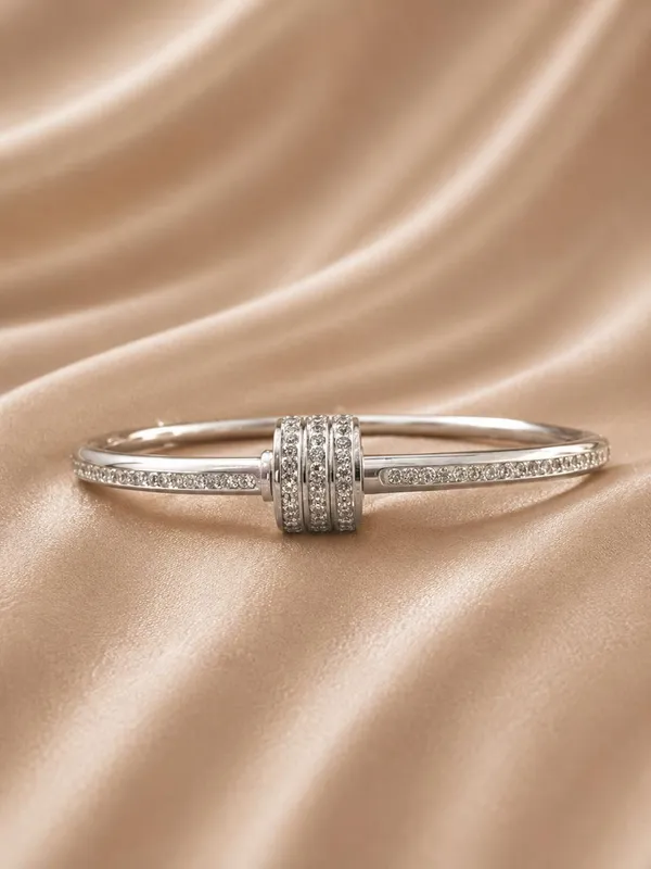 Platinum_Plated_AD_Studded_Accent_Oval_Bracelet_For_Women