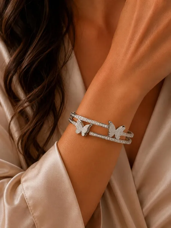 Silver_Butterfly_Embellished_Cuff_Bracelet_for_Women