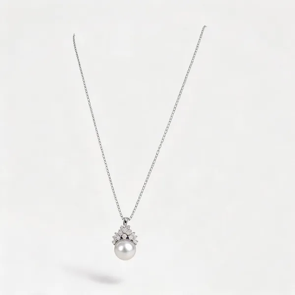 Silver_Stainless_Steel_Pearl_Pendant_Necklace_For_Women
