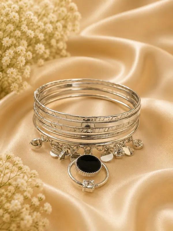 Silver-Tone_Charm_Bangle_Bracelet_Set_for_Women