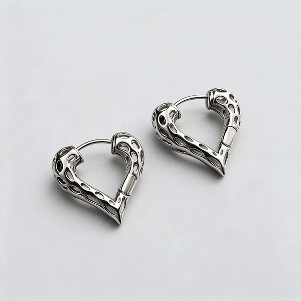 Silver_Stainless_Steel_Heart_Hoop_Earrings_For_Women
