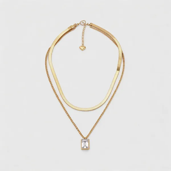 Gold_Stainless_Steel_Layered_Necklace_For_Women