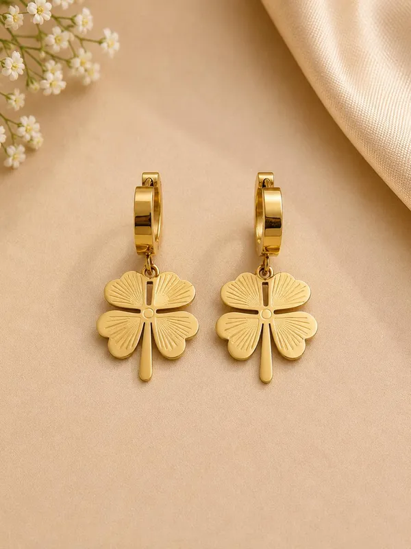 Gold_Tone_Clover_Drop_Earrings_for_Women