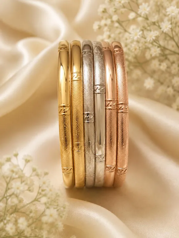 Gold_Silver_Rose_Gold_Textured_Bangles_Set_for_Women