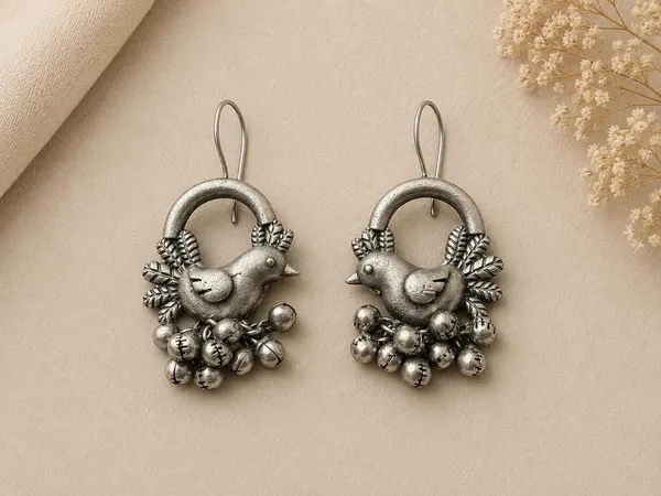 Silver-Tone_Oxidised_Bird_Dangle_Earrings_for_Women