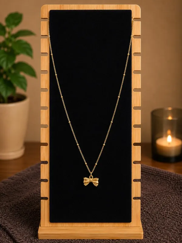 Gold_Tone_Bow_Pendant_Necklace_for_Women