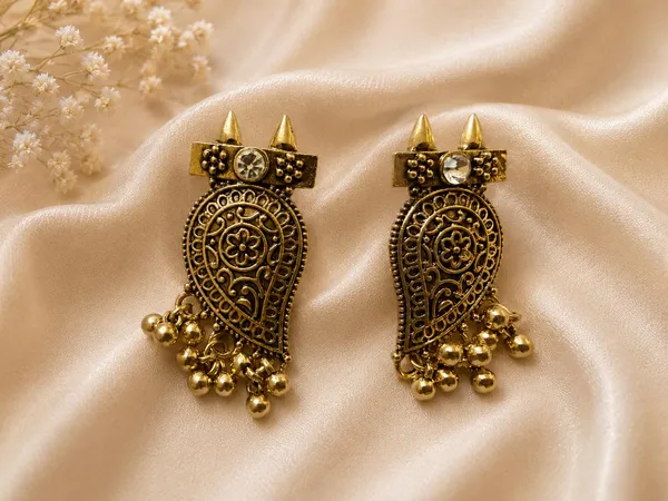 Gold_Tone_Paisley_Drop_Earrings_for_Women