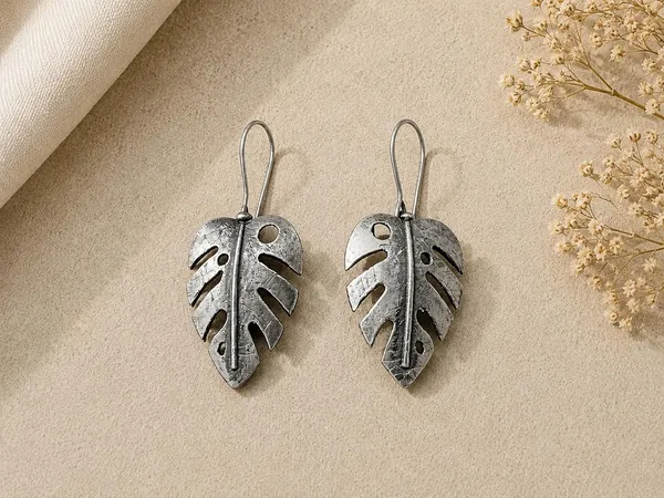 Silver_Tone_Leaf_Drop_Earrings_for_Women