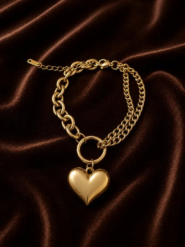 Gold_Tone_Heart_Charm_Chain_Bracelet_for_Women