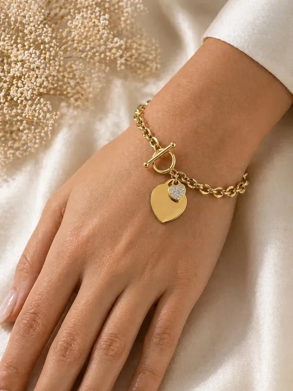 Gold_Tone_Heart_Charm_Bracelet_for_Women
