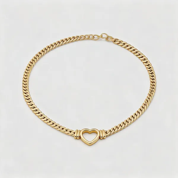 Gold_Stainless_Steel_Classic_Heart_Pendant_Necklace_For_Women