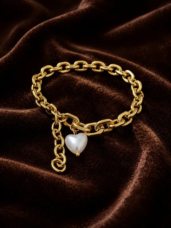 Gold_Tone_Heart_Charm_Chain_Bracelet_for_Women