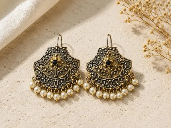 Antique_Finish_Pearl_Drop_Jhumka_Earrings_For_Women
