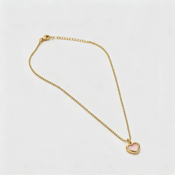 Gold_Stainless_Steel_Heart_Pendant_Necklace_For_Women