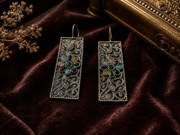 Multicolour_Oxidized_Metal_Drop_Earrings_for_Women