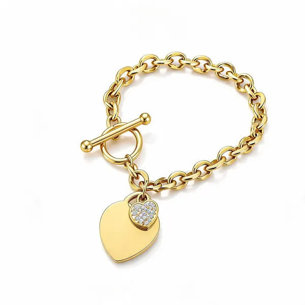 Gold_Stainless_Steel_Heart_Charm_Chain_Bracelet_For_Women