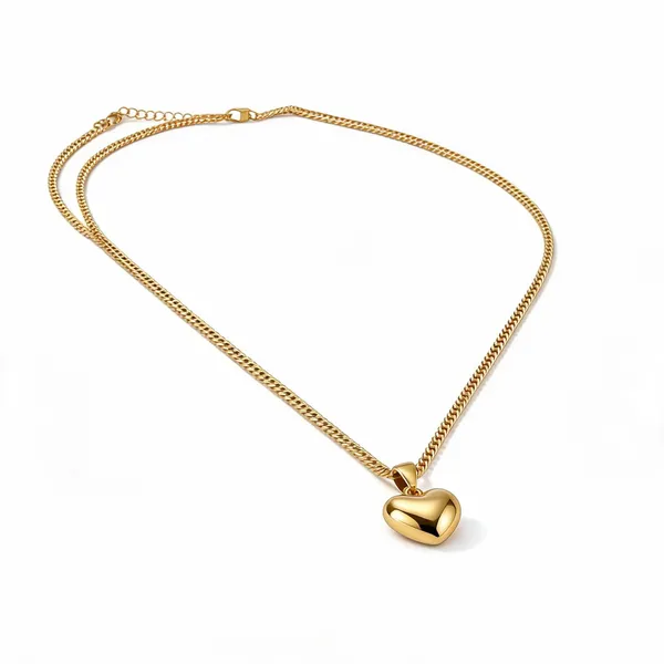 Gold_Stainless_Steel_Heart_Pendant_Necklace_For_Women