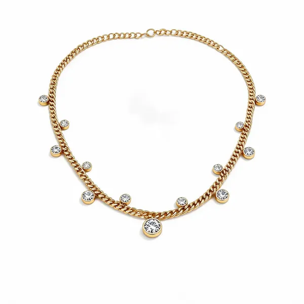 Gold_Stainless_Steel_Rhinestone_Pendant_Necklace_For_Women