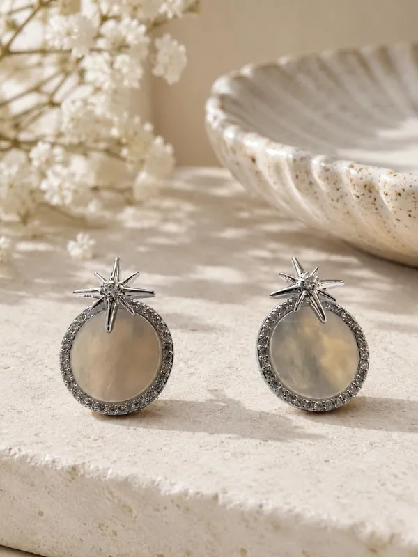Silver-Tone_Starburst_Oval_Drop_Earrings_for_Women
