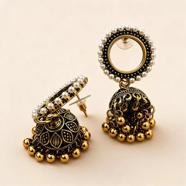Gold_Stainless_Steel_Pearl_Jhumka_Earrings_For_Women