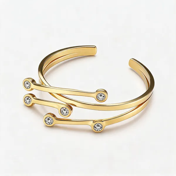 Gold_Stainless_Steel_Crystal_Open_Cuff_Bracelet_For_Women