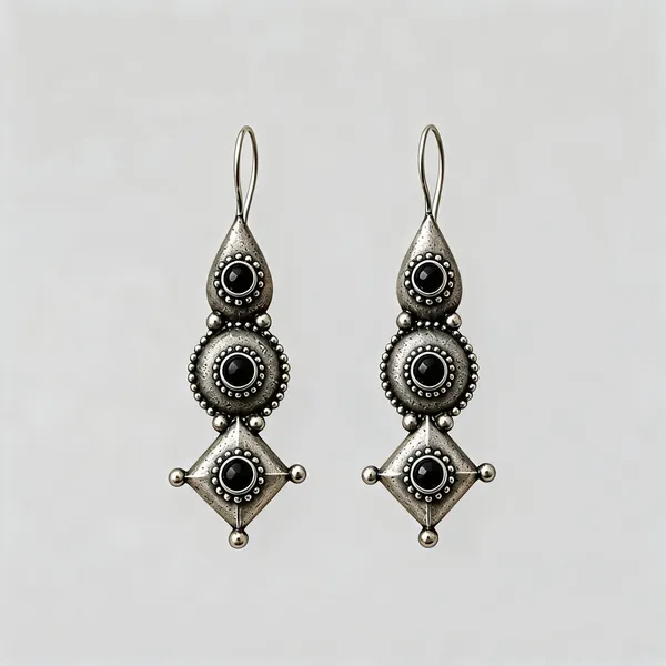 Silver_Stainless_Steel_Oxidized_Antique_Drop_Earrings_For_Women
