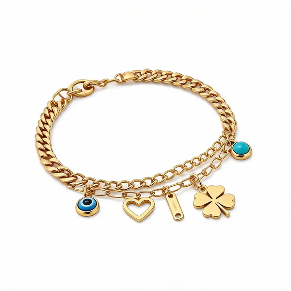 Gold_Stainless_Steel_Charm_Bracelet_For_Women