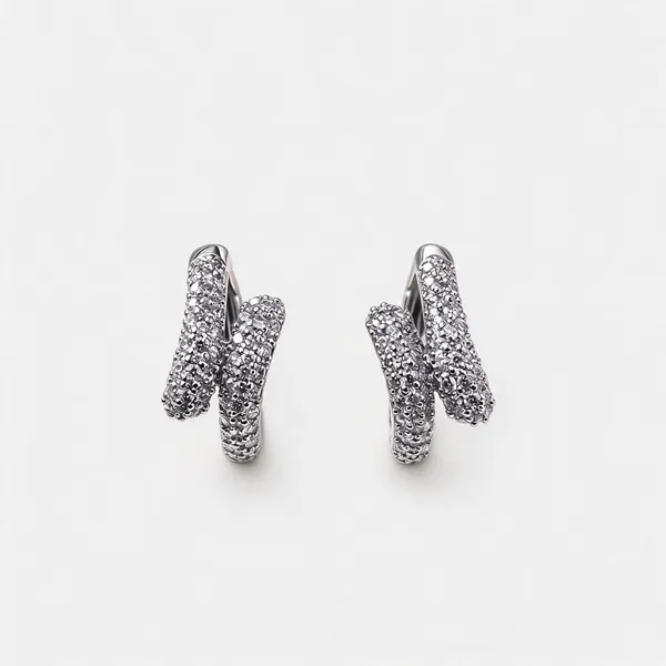 Silver_Stainless_Steel_Crystal_Hoop_Earrings_For_Women