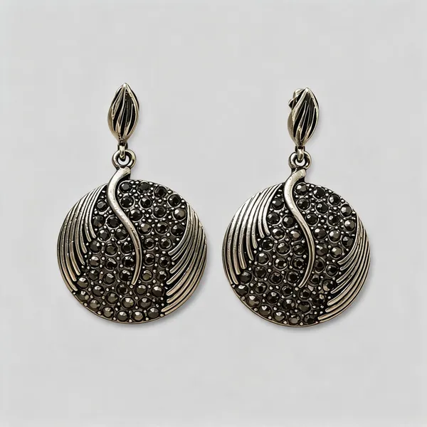 Silver_Stainless_Steel_Oxidized_Bohemian_Drop_Earrings_For_Women