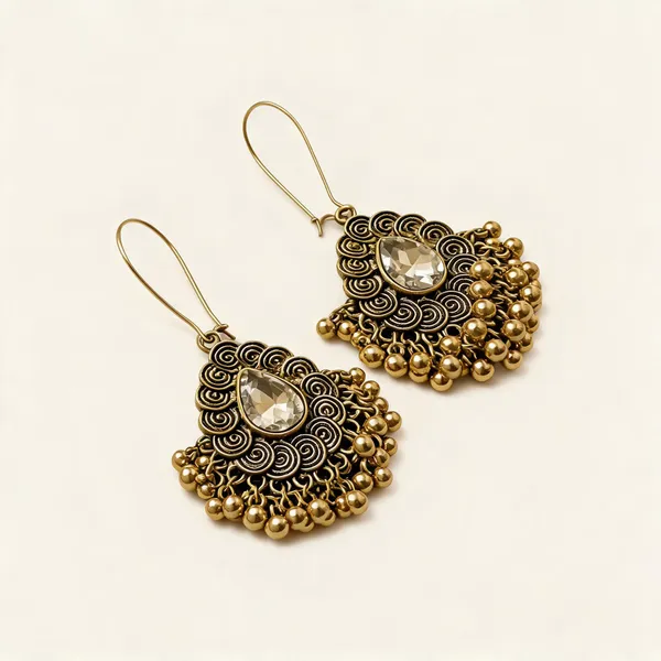 Gold_Stainless_Steel_Filigree_Jhumka_Earrings_For_Women