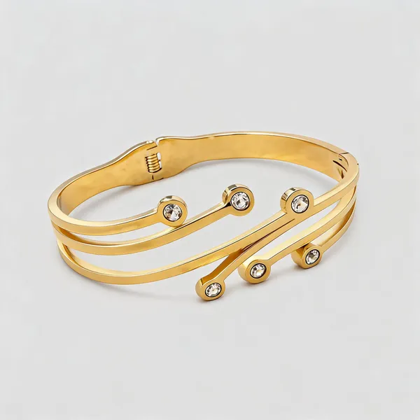 Gold_Stainless_Steel_Crystal_Open_Cuff_Bracelet_For_Women