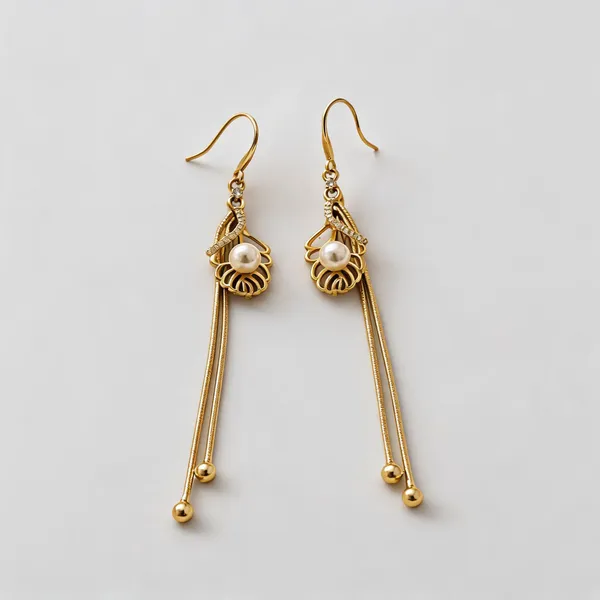 Gold_Stainless_Steel_Pearl_Drop_Earrings_For_Women