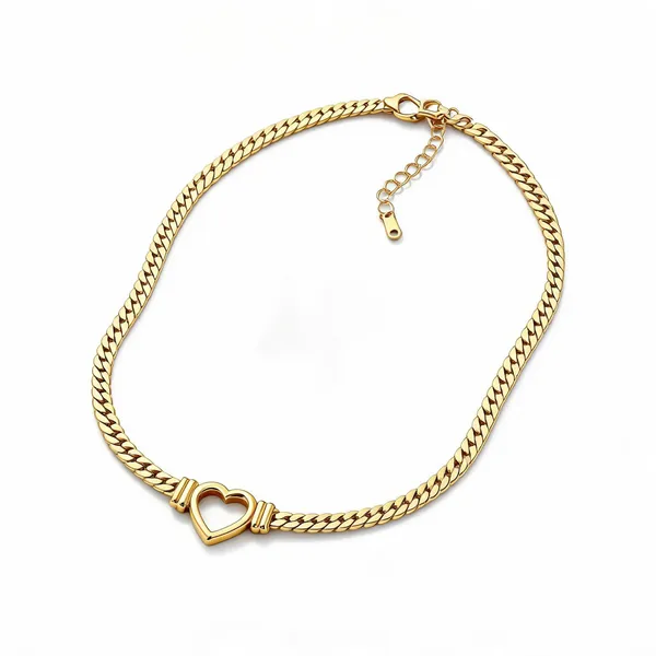 Gold_Stainless_Steel_Heart_Pendant_Necklace_For_Women