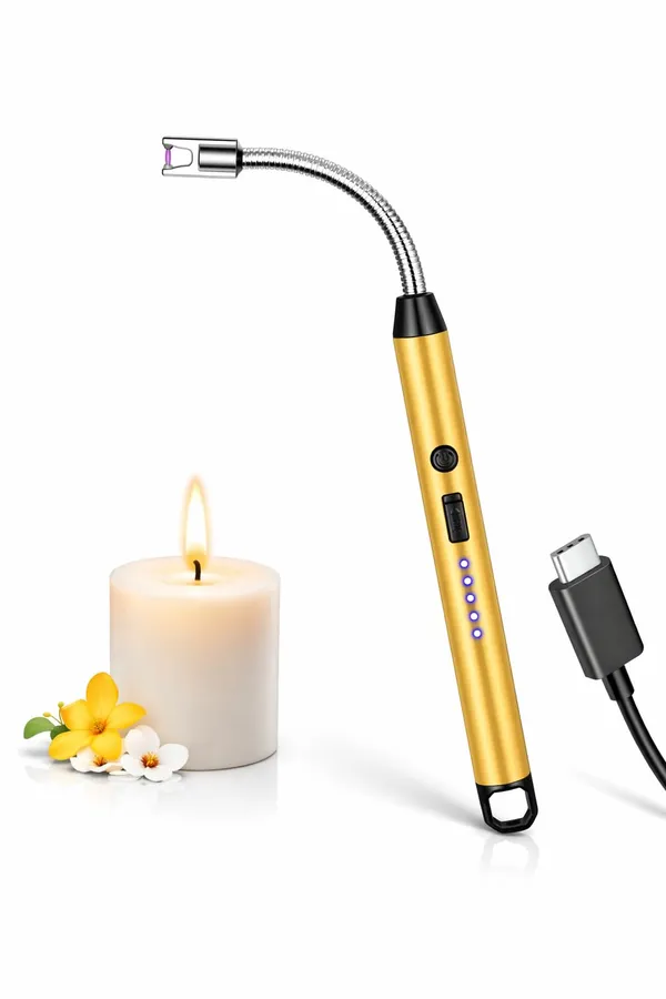 Gold_Flexible_Neck_USB_Electric_Arc_Lighter