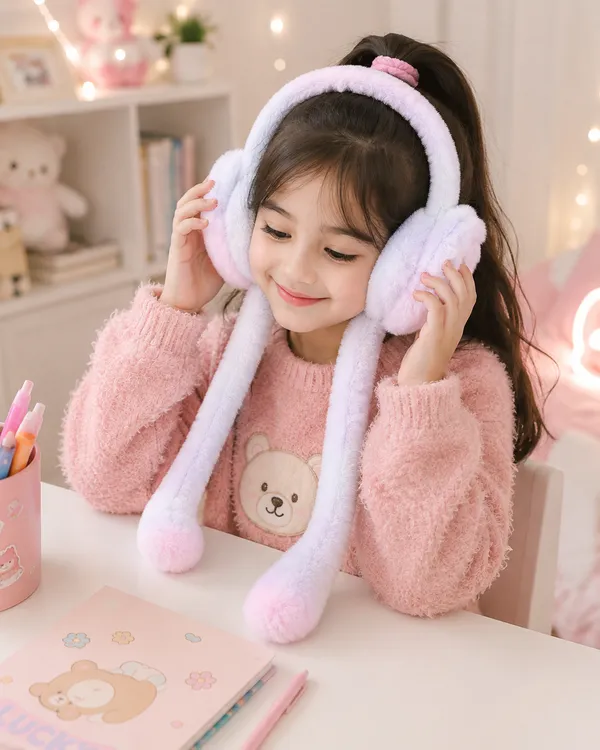 Pink_Plush_Fleece_Earmuffs_for_Girls