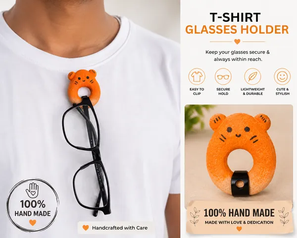 Orange_Handmade_T-Shirt_Glasses_Holder_for_Unisex