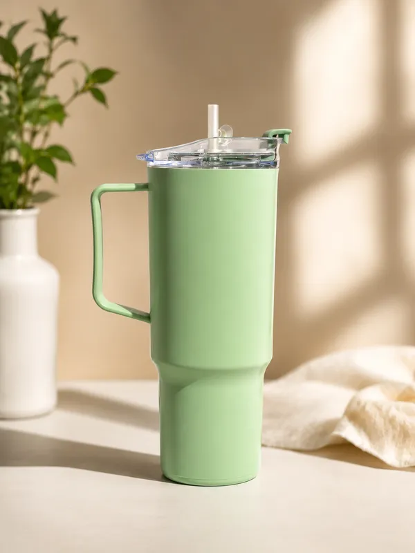 Green_Solid_Handle_Tumbler
