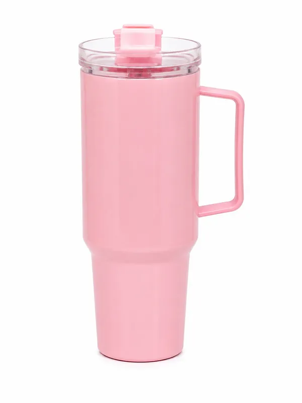 Pink_Solid_Travel_Tumbler_With_Handle