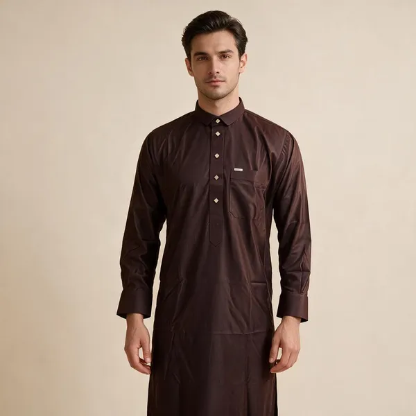 Brown_Tr_Double_Collar_Kali_Raheb_Thobe_For_Men