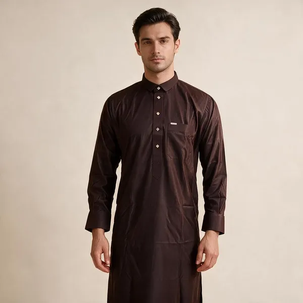 Brown_Tr_Double_Collar_Kali_Raheb_Thobe_For_Men